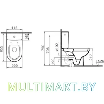 Унитаз Vitra Form 300 9729B003-7200 картинка 2